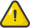 3D caution sign icon