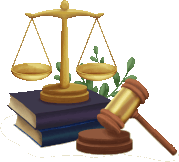 Scales and a gavel symbolizing law and regulations.